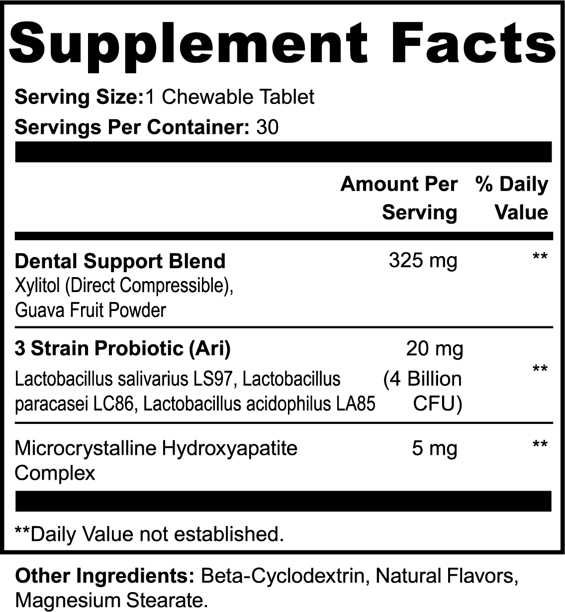 Reversa oral probiotic